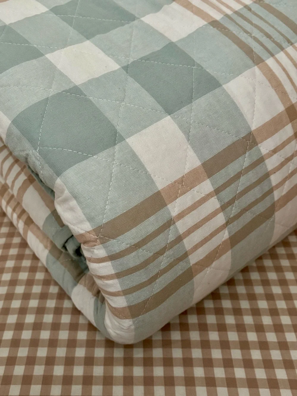 Macy’s Martha Stewart All Cotton Plaid King Quilt $260 Soft & Beautiful ✨